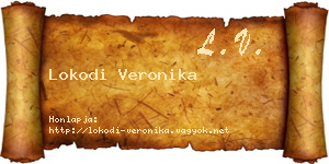 Lokodi Veronika névjegykártya